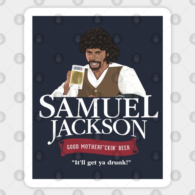 Samuel Jackson Good Motherf*ckin' Beer Sticker by BodinStreet